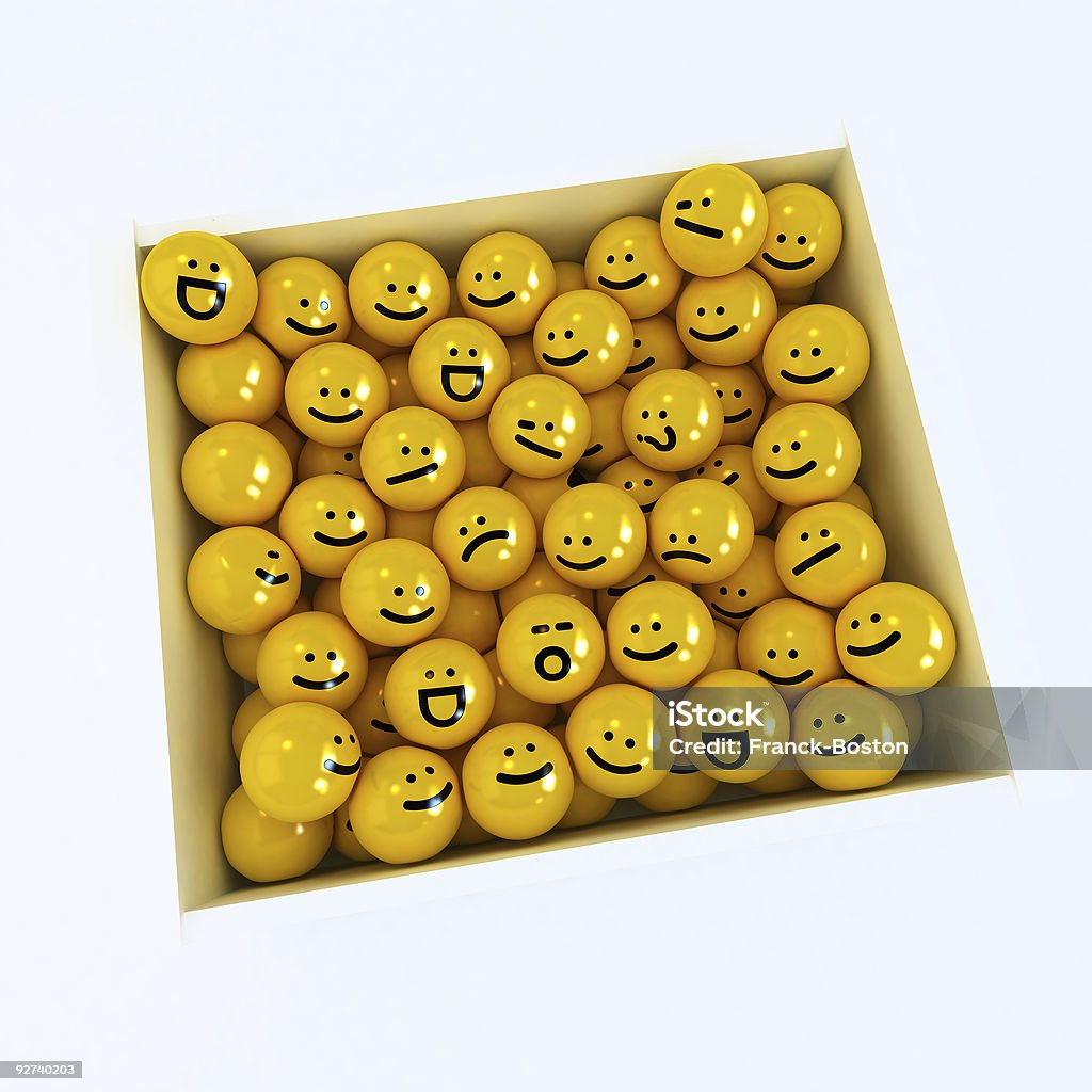 Caixa de emoção ícones - Foto de stock de Amarelo royalty-free