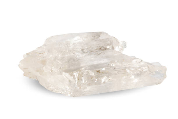 istock Macro shooting of natural gemstone. Mountain crystal. Isolated object on a white background 927402806