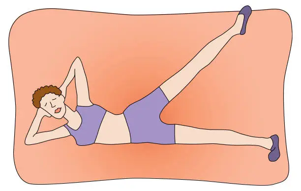 Vector illustration of Pilates: Large leg round