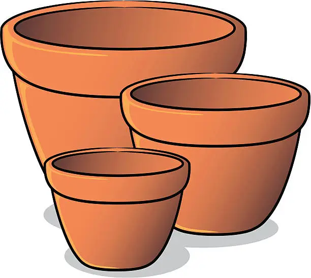 Vector illustration of Plant Pots