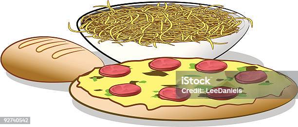 Comida Italiana - Arte vetorial de stock e mais imagens de Almoço - Almoço, Calor, Carcaça