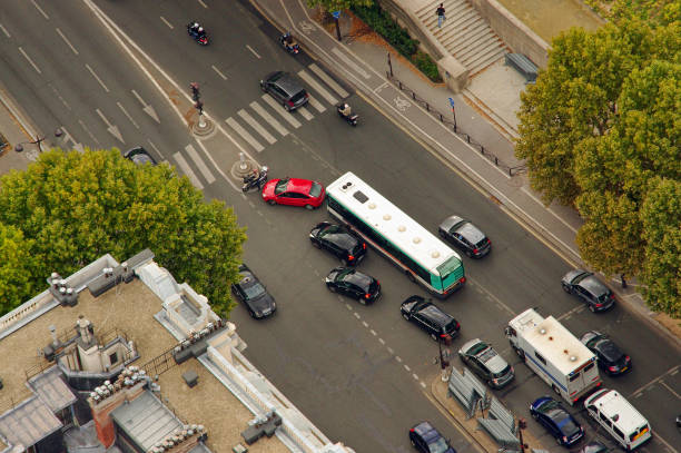 istock cars in busy intersection. 927405546