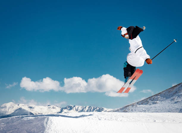 istock Skier jumping in the Pyrenees mountains Andorra 927405836