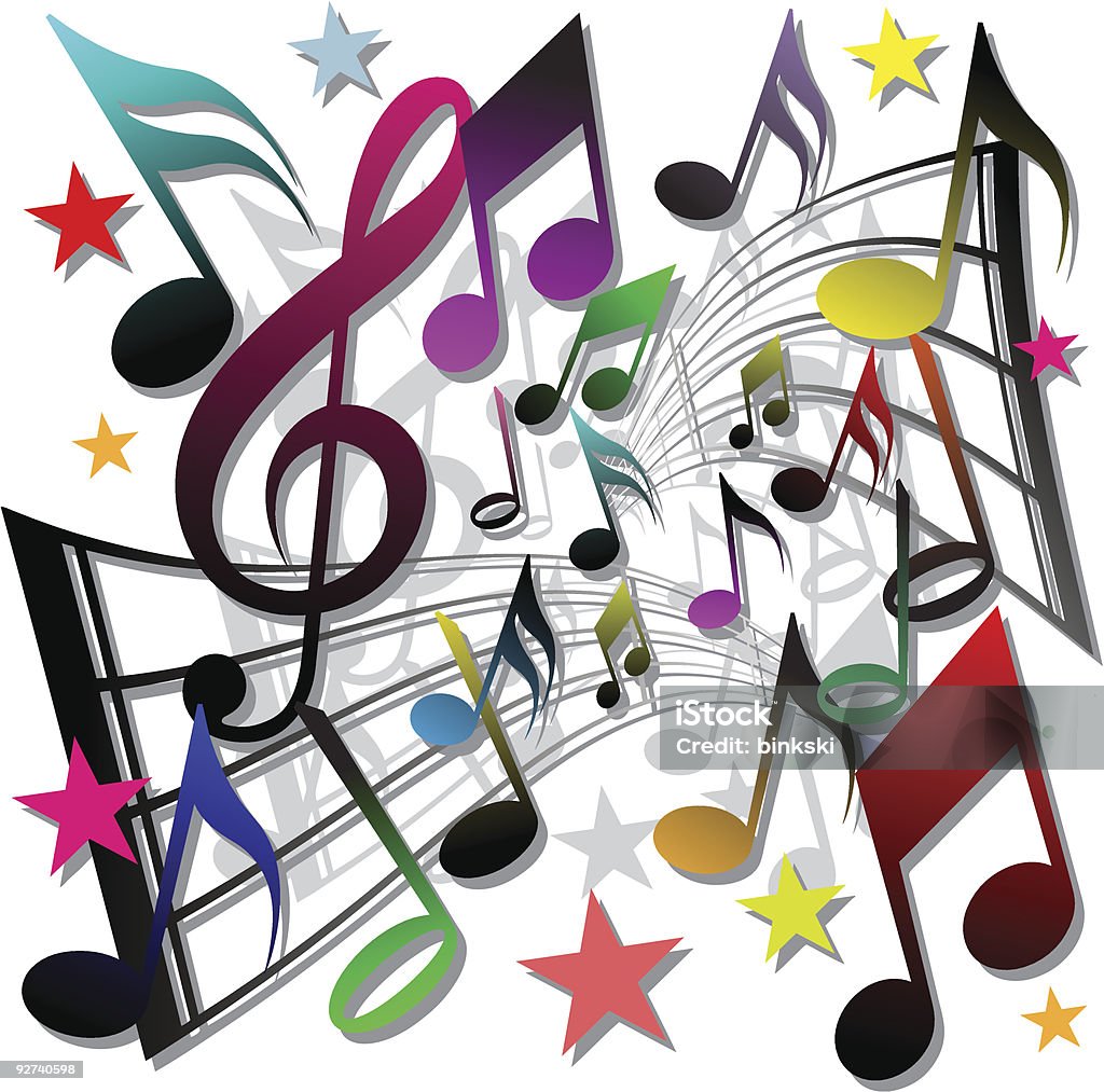 Note musicali - arte vettoriale royalty-free di Nota musicale