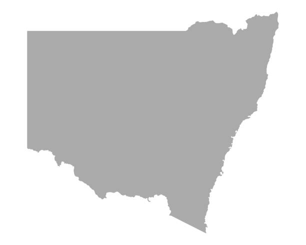 mapa nowej południowej walii - new south wales stock illustrations