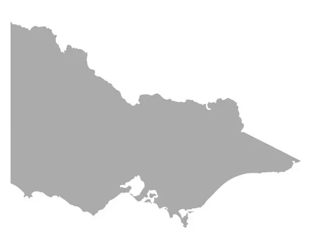 Vector illustration of Map of Victoria