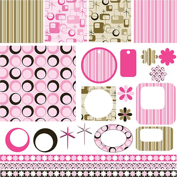 Vector illustration of Scrapbook page