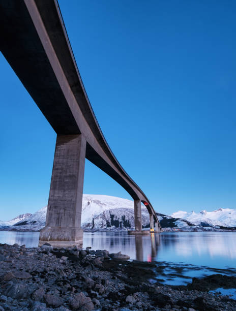 Bridge in the Norway. Beautiful architecture composition