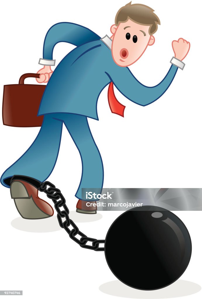 business - slave to the work  Adult stock vector