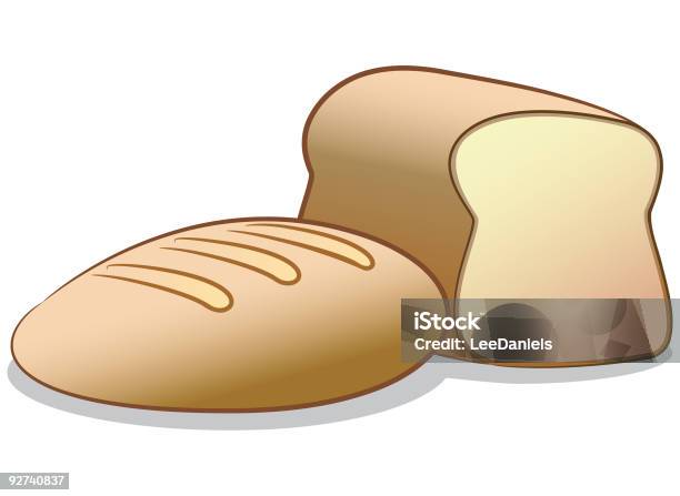 Pane Loafs - Immagini vettoriali stock e altre immagini di Bianco - Bianco, Cena, Cereale