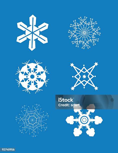 Ilustración de Snowflakes Tradicional y más Vectores Libres de Derechos de Adorno de navidad - Adorno de navidad, Color - Tipo de imagen, Copo de nieve