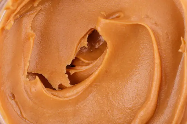 peanut butter close-up, well visible product texture