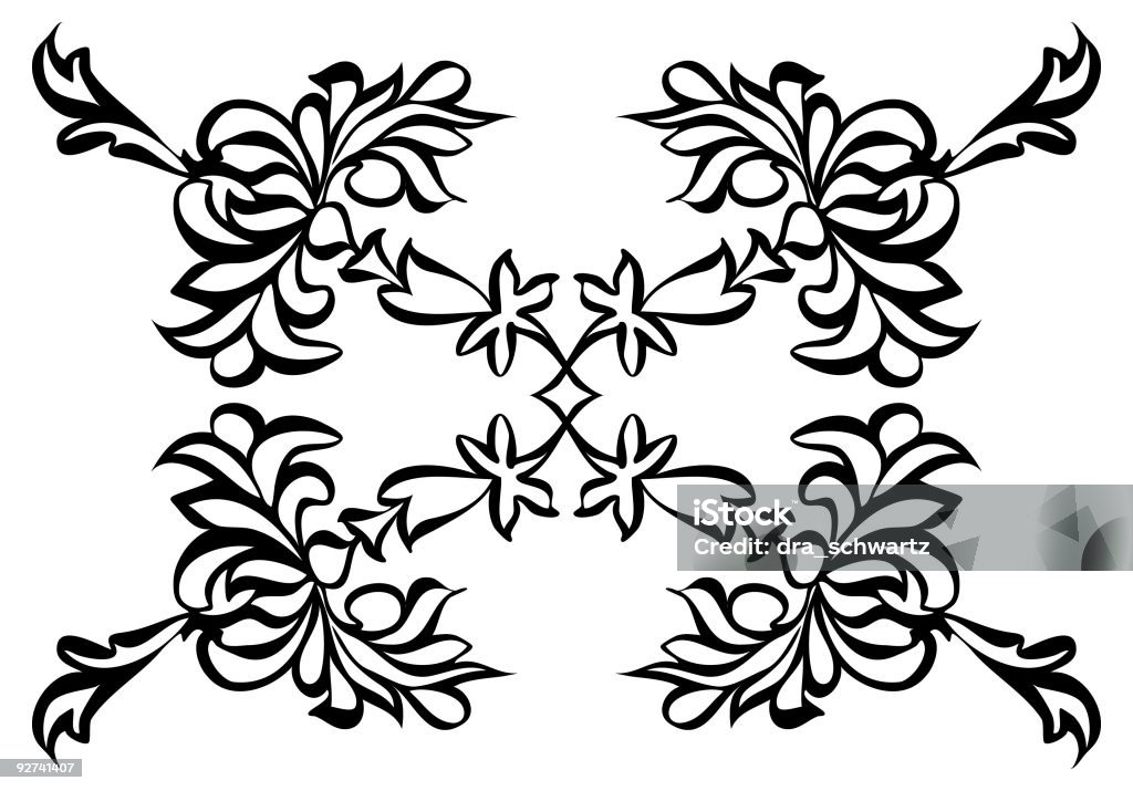 Ornamento decorativo, vettoriale - arte vettoriale royalty-free di Albero