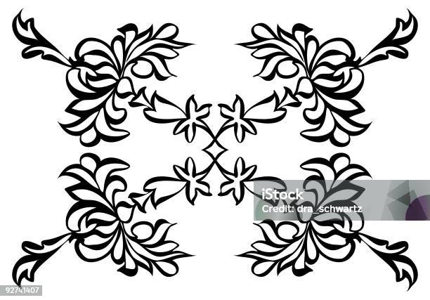 Emblema De Decorativos Vector - Arte vetorial de stock e mais imagens de Arte - Arte, Arte e Artesanato - Arte visual, Beleza