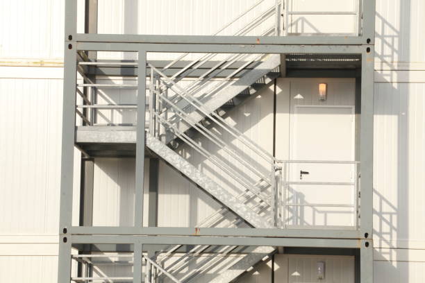 istock External staircase made of steel 927414298
