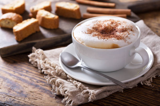 istock Cup of cappuccino coffee 927414820