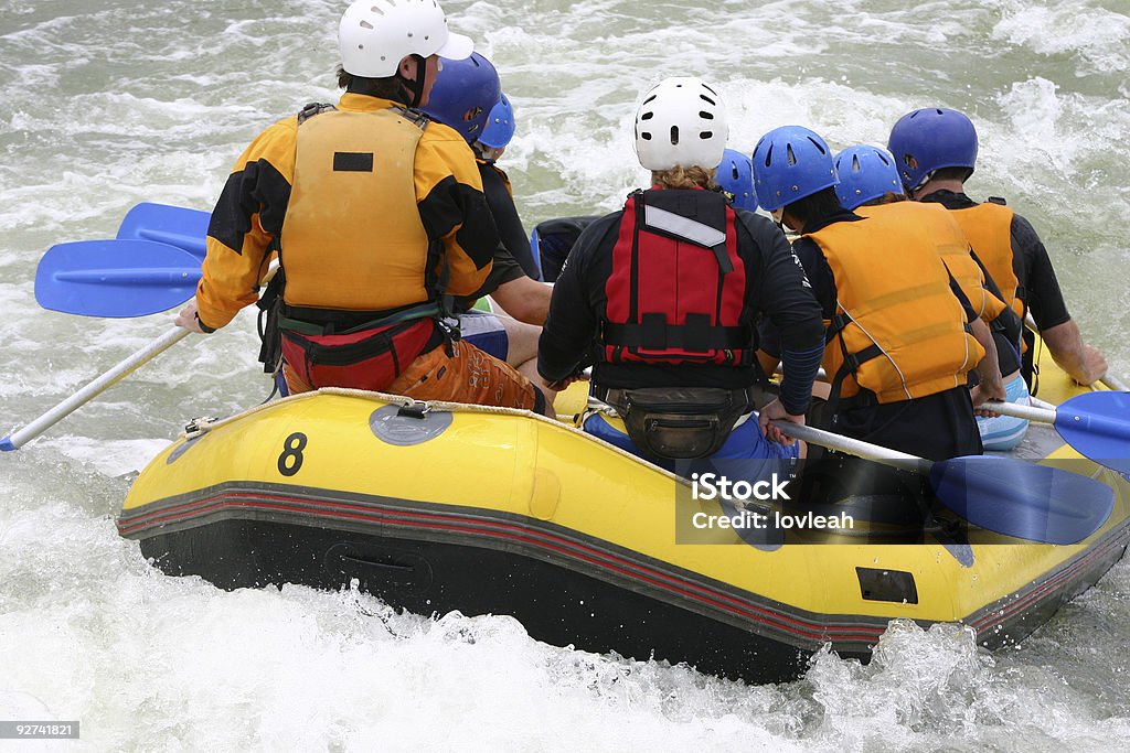 Wildwasser-rafting - Lizenzfrei Floßfahrt Stock-Foto