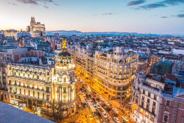 Madrid at night Madrid Spain madrid stock pictures, royalty-free photos & images