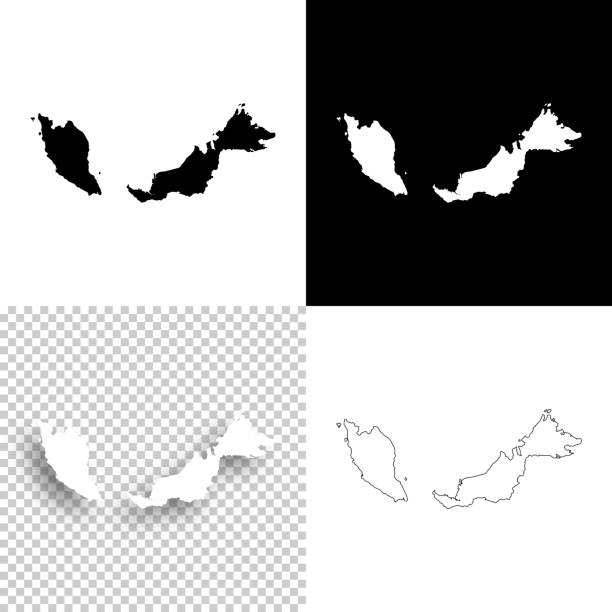 Map of Malaysia for your own design. With space for your text and your background. Four maps included in the bundle: - One black map on a white background. - One blank map on a black background. - One white map with shadow on a blank background (for easy change background or texture). - One blank map with only a thin black outline (in a line art style). The layers are named to facilitate your customization. Vector Illustration (EPS10, well layered and grouped). Easy to edit, manipulate, resize or colorize. Please do not hesitate to contact me if you have any questions, or need to customise the illustration. http://www.istockphoto.com/portfolio/bgblue