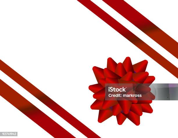 Fiocco Rosso Scuro Con Nastri - Immagini vettoriali stock e altre immagini di Carta da regalo - Carta da regalo, Cartolina di San Valentino, Compleanno