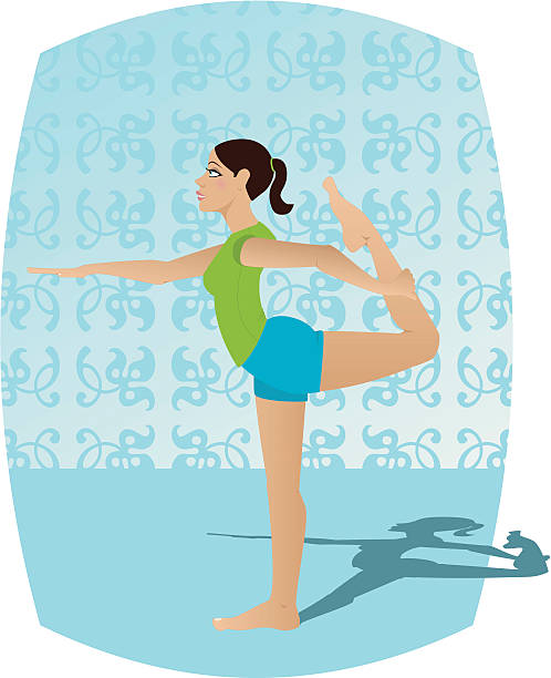 Yoga Posizione del signore della danza - illustrazione arte vettoriale