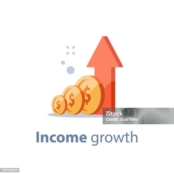 High Interest Rate Long Term Investing Strategy Income Growth Boost Business Revenue Fund Raising Pension Savings More Money Stock Illustration - Download Image Now