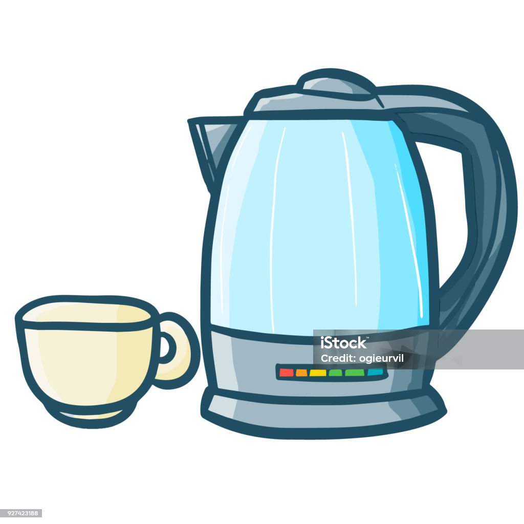 Water Heater For Tea Or Coffee Stock Illustration - Download Image Now -  Kitchen, Appliance, Boiling - iStock