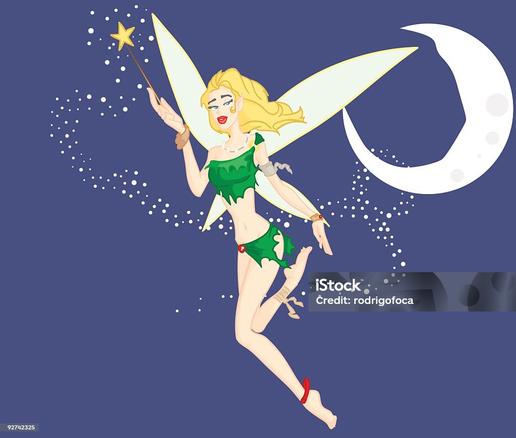 Little Fairy Blonde Sexy Girl  Peter Pan stock vector