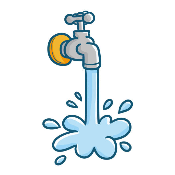 Cute Tap Water Stock Illustration - Download Image Now - Faucet, Water,  Cartoon - iStock
