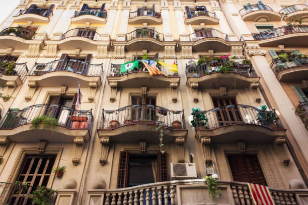 istock vintage balcony on an historic house in Spain 927424184