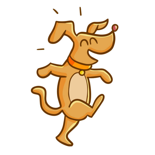 Dancing Dog Smiling Happily Stock Illustration - Download Image Now -  Dancing, Dog, Animal - iStock