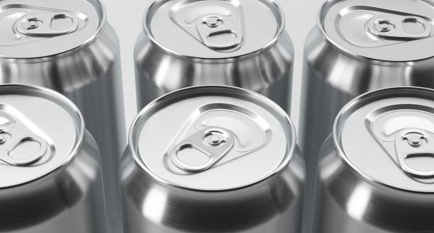 3D Rendering Of Aluminium Cans On White Background