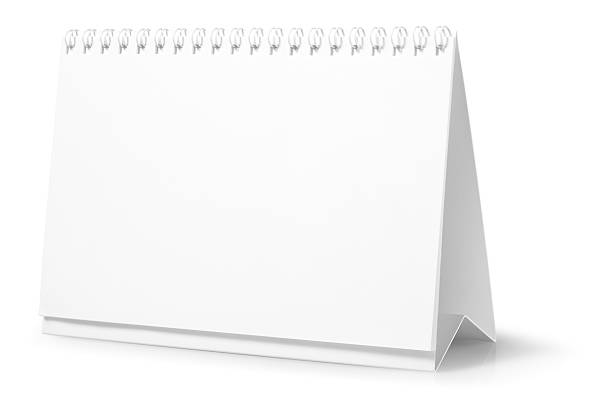 Blank desktop calendar stock photo