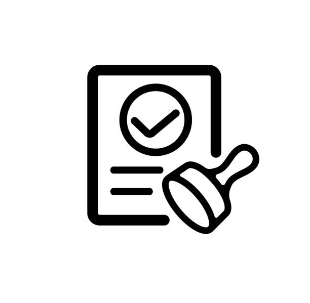 утверждение / согласие / квалифицированный значок - эндорсинг stock illustrations