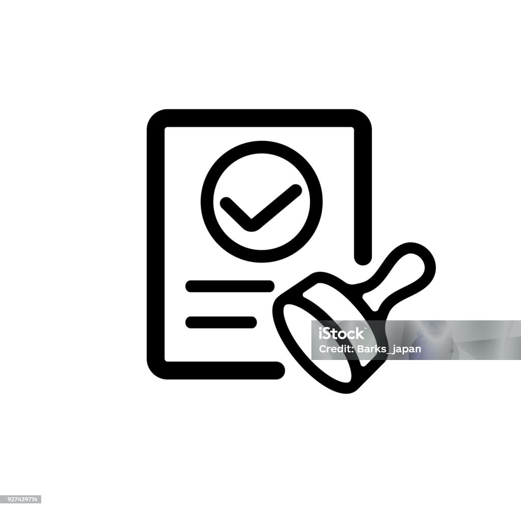 approval / consent / qualified icon Icon Symbol stock vector