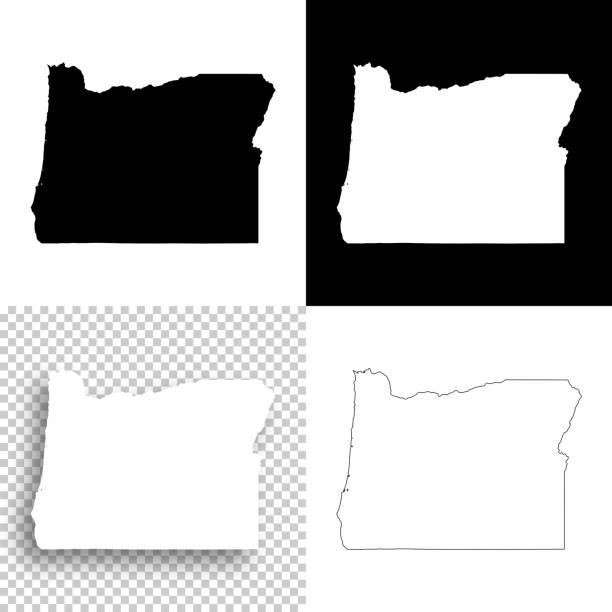 Oregon maps for design - Blank, white and black backgrounds Map of Oregon for your own design. With space for your text and your background. Four maps included in the bundle: - One black map on a white background. - One blank map on a black background. - One white map with shadow on a blank background (for easy change background or texture). - One blank map with only a thin black outline (in a line art style). The layers are named to facilitate your customization. Vector Illustration (EPS10, well layered and grouped). Easy to edit, manipulate, resize or colorize. Please do not hesitate to contact me if you have any questions, or need to customise the illustration. http://www.istockphoto.com/portfolio/bgblue oregon us state stock illustrations