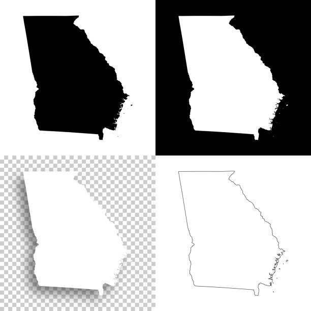 Georgia maps for design - Blank, white and black backgrounds Map of Georgia for your own design. With space for your text and your background. Four maps included in the bundle: - One black map on a white background. - One blank map on a black background. - One white map with shadow on a blank background (for easy change background or texture). - One blank map with only a thin black outline (in a line art style). The layers are named to facilitate your customization. Vector Illustration (EPS10, well layered and grouped). Easy to edit, manipulate, resize or colorize. Please do not hesitate to contact me if you have any questions, or need to customise the illustration. http://www.istockphoto.com/portfolio/bgblue georgia stock illustrations