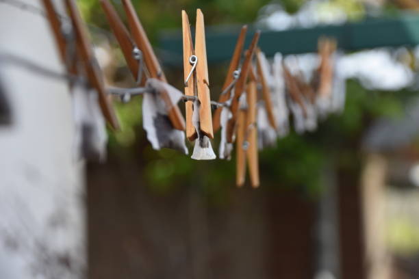 istock Tea bag Hanging on a clothesline 927451736