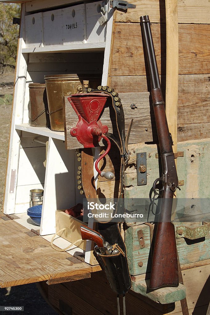 Waffen auf Chuck Wagon - Lizenzfrei Alt Stock-Foto