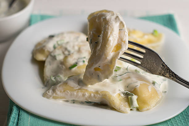 istock Dumplings with potato and fried onion 927455944
