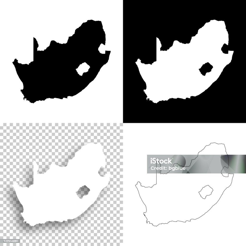 南非設計圖-空白、白色和黑色背景 - 免版稅南非圖庫向量圖形