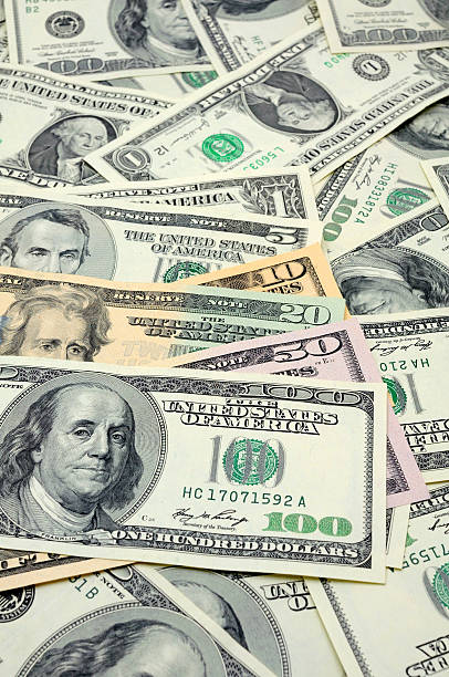 istock Close up of US dollar bills 92745667
