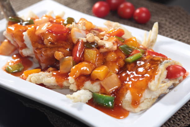 deep fried fish cuisine