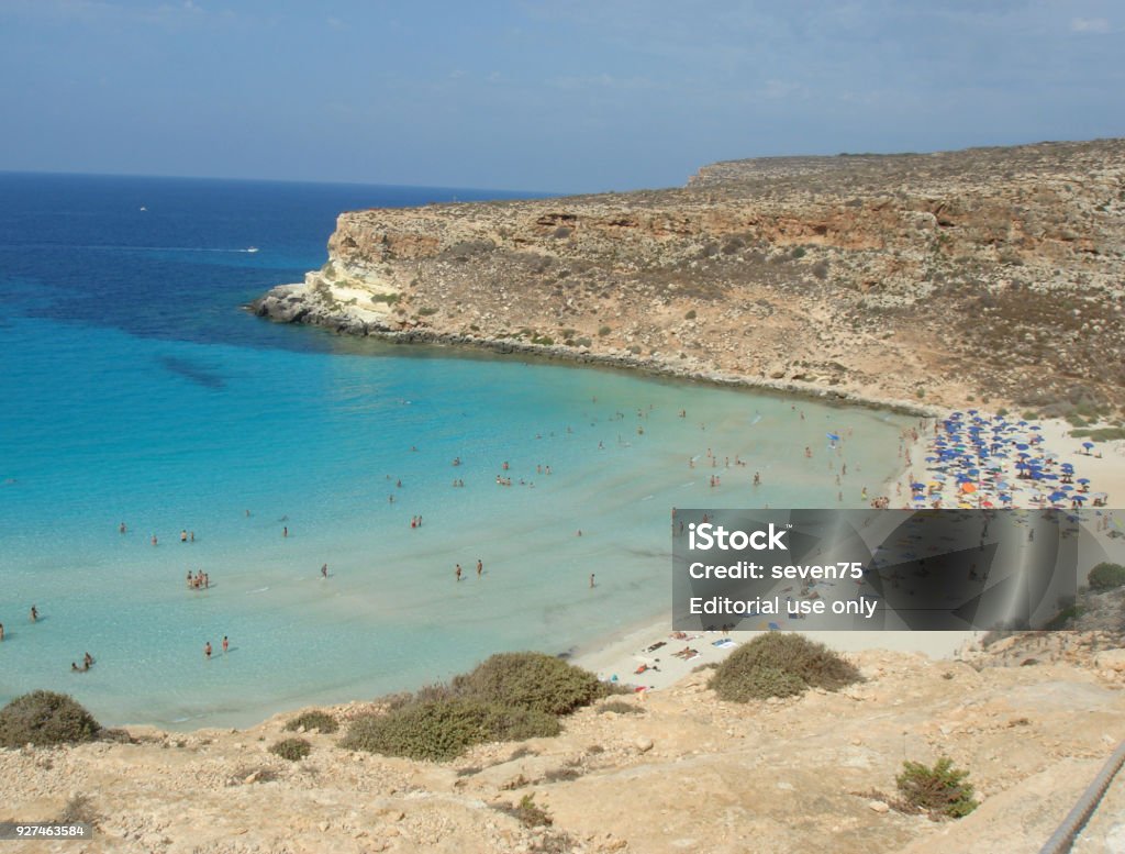 Lampedusa Beach Stock Photo - Download Image Now - Bay of Water, Beach ...