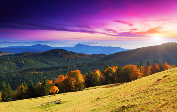 istock Majestic mountain landscape with colorful cloud. 927468968