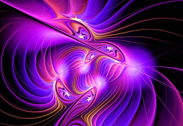 Abstract multicolored fractal pattern. Computer generated graphics.