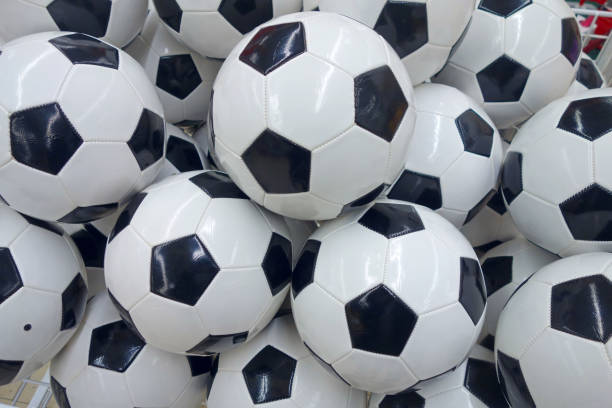 istock Background of soccer balls 927504188