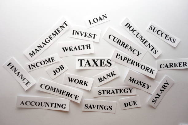 istock Taxes and business words 927504298