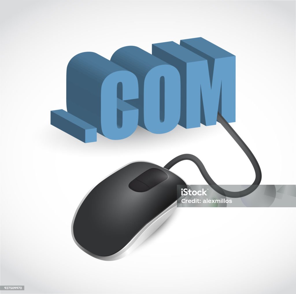Computer Mouse Text Computer Mouse Connected To Text Com Internet Concept Stock ...