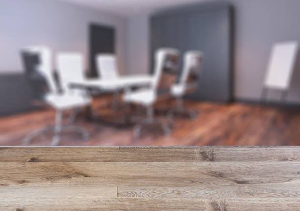 istock Modern office Cabinet. Meeting room.   Wooden table. 927522080